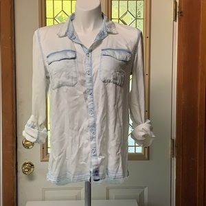 Bleached denim shirt